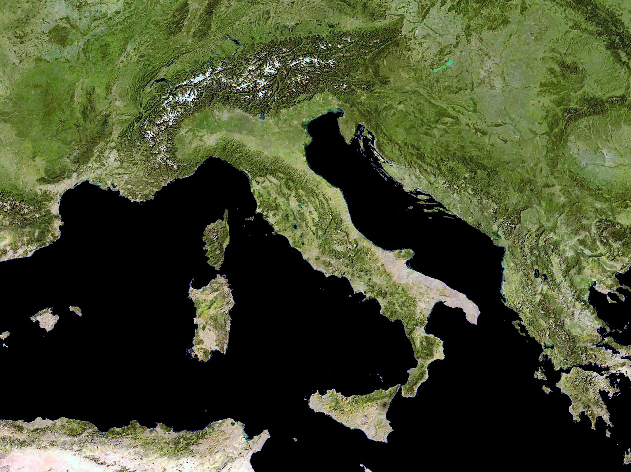 Satellietfoto Italie