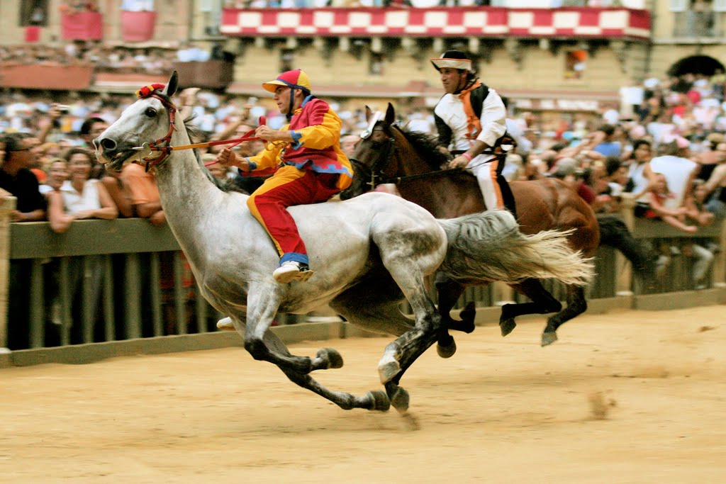 Foto van de palio in Siena