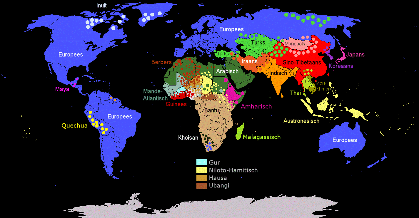 kaart beschavingen culturen