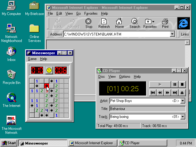 schermfoto Windows 95